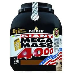 Гейнер Mega Mass 4000, 3 кг Полуниця Weider fit0023294