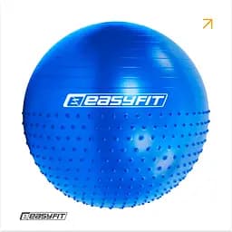 Фітбол 65 см EasyFit Hybrid синій (фітбол напівмасажний) - мініатюра 2