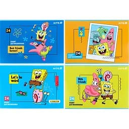 Набір зошитів для малювання Kite 24 аркуші скоба гібр. лак + УФ лак 12 шт. (SB25-242)