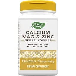 Вітаміни та мінерали Nature's Way Calcium Mag & Zinc, 100 капсул