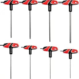 Ключі шестигранні Yato тип T Hex двосторонні кулькові наконечиники набір 8 шт. (YT-05597)