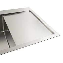 Кухонна мийка нержавійка 78x48 L Platinum Handmade (два отвори, круглий сифон 3,0/0,8), Нержавіюча сталь - мініатюра 5