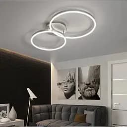 Світлодіодна срібна люстра Anelli на 2 кільця Line.F A 8008/2 CR