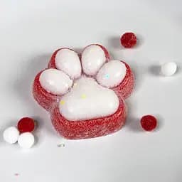 Сквіш антістрес UFT Squish Cat Paw Fluffy 7 Пухнаста лапка Red  - мініатюра 4