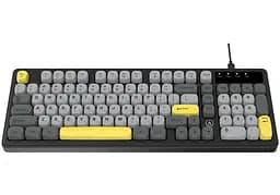 Клавиатура игровая проводная Ajazz AF-BGY-98 USB Black-Gray-Yellow - мініатюра 3