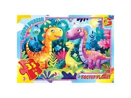 Пазлы G-Toys Веселые динозавры, 35 элементов, XR01