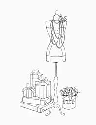 Розмальовка Жорж #girls#fashion#flowers (Z101031У) - мініатюра 2