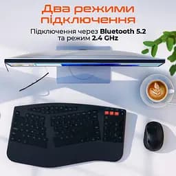Мишка Meetion BTM008 Wireless/Bluetooth Black (MT-BTM008-A) - мініатюра 7