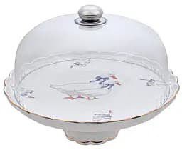 Блюдо для торта Lefard с крышкой Гуси, 29 см (943-182)