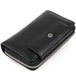Гаманець зі шкіри на клямці ST Leather 19339 чорний
