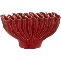 Ваза порцелянова J-line 19х32 см червона (48330)