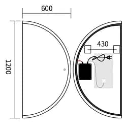 Дзеркало Mixxus Premium Topper MS03-60x120 MP6635 - мініатюра 6