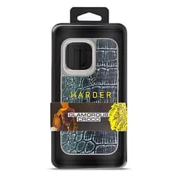 Кожаный чехол для Apple iPhone 14 Pro Max, Harder Glamorous Croco, разноцветный, термополиуретан ТПУ + экокожа с имитацией кожи крокодила, панель, защита корпуса, противоударный, микрофибра, рамка вокруг камеры, защита всего корпуса, (ARM76773) - мініатюра 3
