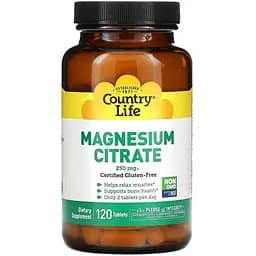 Цитрат магния Country Life 250 мг 120 таблеток