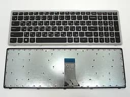 Клавіатура для LENOVO IdeaPad U510, Z710 (RU Black Silver frame). Оригінал.