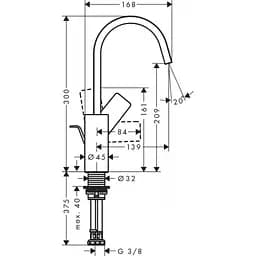 Змішувач для умивальника Hansgrohe Vivenis 75030000 хром - мініатюра 2