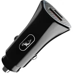 Автомобільний зарядний пристрій Sky Dolphin SZ16L PD+QC3.0 (2USB, 3.1A) Black (AZP-000088) + кабель Lightning
