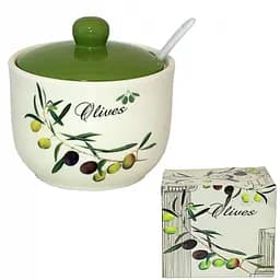 Цукорниця з ложкою SnT Оливки, 450 мл (2242-8)
