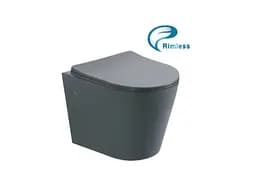 Унитаз подвесной Asignatura Axiom серый матовый с крышкой Soft Close 97802806 , Серый