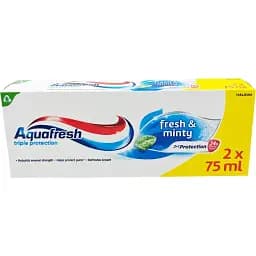 Зубна паста Aquafresh освіжаюча-м'ятна 2 шт. x 75 мл