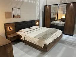 Шафа для одягу Perfect Home Мілтон / Milton 4-дверна з дзеркалом 4D2S/220 Каштан/антрацит (PFH-091085) - мініатюра 10