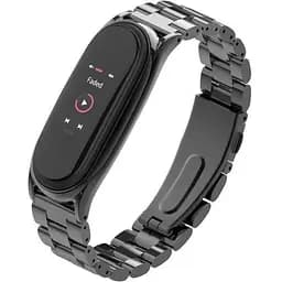 Ремешок Steel Strap Mi Band 7 Черный (02)