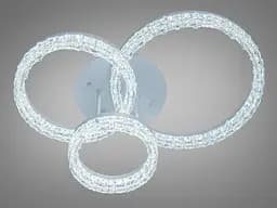 Стельова світлодіодна люстра MX78202-3 біла 90 Вт три акрилові кільця без пульта