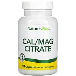 Кальций и магний Nature's Plus Cal/Mag Citrate 90 капсул
