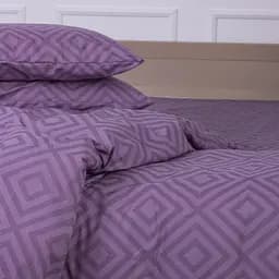 Простирадло MirSon Ranforce Elite 17-0626 Geometry Purple 220х150 см (2200008205164) - мініатюра 2