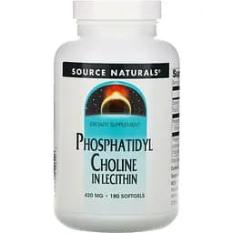 Фосфатидилхолін в лецитині Source Naturals Phosphatidyl Choline 420 мг 180 капсул