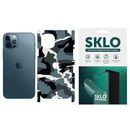 Захисна плівка гідрогелева SKLO Back тил+грани+лого Camo для Apple iPhone 13, 6.1 Блакитний/Army Blue