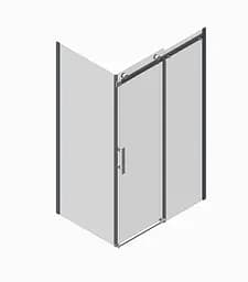 Бічна стінка для кабіни Koer SR SW01-90x200-TR-01 прозоре скло Easy Clean 8 мм, хром KR5381, прозоре, хром - мініатюра 2