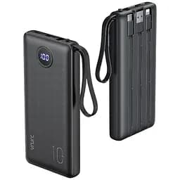Портативний зарядний пристрій Vrurc 10000 mAh з вбудованими кабелями USB C