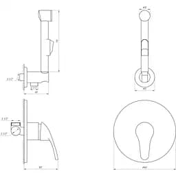 Змішувач гігієнічний Globus Lux Solly GLSO-0110 хром (9462) - мініатюра 4