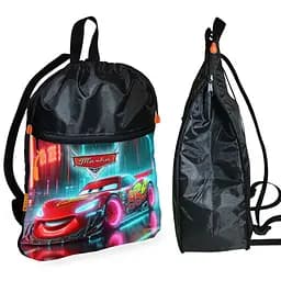 Рюкзак-мешок для обуви,спортивной формы Тачки Молния Маквин детская сумка для сменки с расширителем (01444)