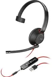 Навушники Poly Blackwire 5210 USB-A/USB-C 3.5 мм Black (8X230AA)
