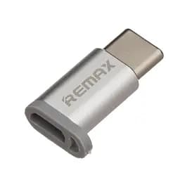 Адаптер Remax Nomi металевий 2 in 1 мicro USB/Type-C сіро-золотистий - мініатюра 2