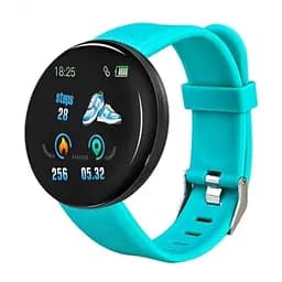 Фитнес-браслет D18 круглый трекер пульсометр Green (16091)