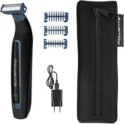Тример Rowenta Forever Sharp Sport Collection, для бороди та вусів, мережа+акум., роторний мотор, насадок-3, сталь, чорно-синій