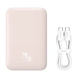Магнітний портативний павербанк з бездротовою зарядкою Baseus Magnetic 20 W 6000 mAh для iPhone рожевий - мініатюра 6