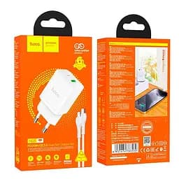 Адаптер мережевий HOCO Type-C to Lightning Cable Founder charger set N28 набір Білий - мініатюра 3