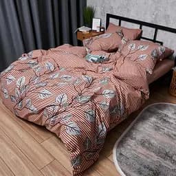 Комплект постільної білизни Moon&Star Бязь Gold Люкс Autumn Leaves Євро 200х220 наволочки 4х50х70 - мініатюра 3