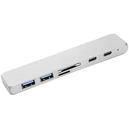 USB-хаб PowerPlant Type-C - HDXiaomi 4K, USB 3.0, USB Type-C, SD, XiaomicroSD