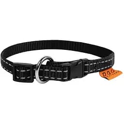 Нашийник для собак Dog Extremе, нейлоновий, регульований, 20-30х1 см, чорний