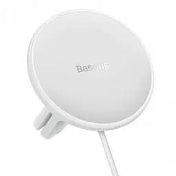 Автотримач з бездротовою зарядкою Baseus CW01 Magnetic Wireless 40 W (SUCX040102) білий - мініатюра 4