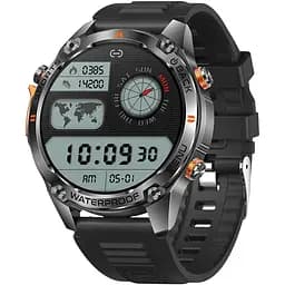 Тактичний спортивний смарт-годинник Smart Watch G100 для військових з GPS-компасом і можливістю здійснювати дзвінки Чорний