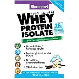 Ізолят сироваткового білку Bluebonnet Nutrition Whey Protein Isolate смак полуниці 8 пакетиків