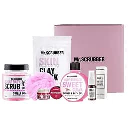Подарочный набор Mr.Scrubber Woman Beauty Box: Скраб для тела 300 г + Маска для лица 100 г + Масло для ногтей 10 мл + Гель для душа 300 мл + Скраб для губ 50 мл + Мочалка