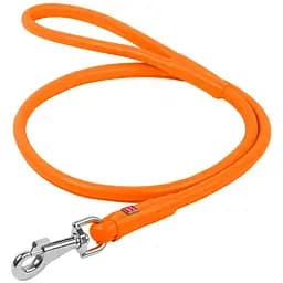 Повідець для собак Waudog Glamour шкіряний круглий, помаранчевий