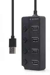USB-хаб Gembird 4 ports з вимикачами (UHB-U2P4P-01) - мініатюра 3